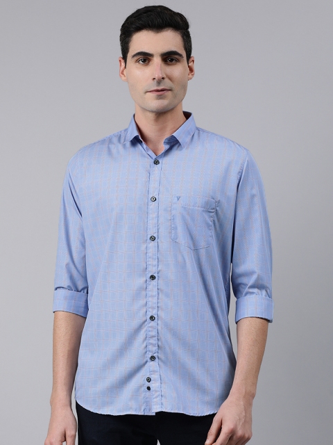 

Van Heusen Sport Men Blue Slim Fit Checked Casual Shirt