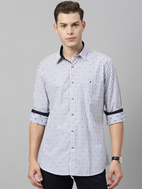 

Van Heusen Sport Men Blue & White Slim Fit Printed Casual Shirt