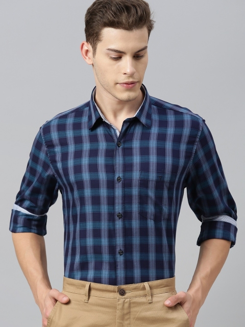 

Van Heusen Sport Men Blue Slim Fit Checked Smart Casual Shirt