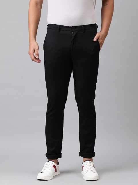 

Van Heusen Sport Men Black Tapered Fit Solid Regular Trousers