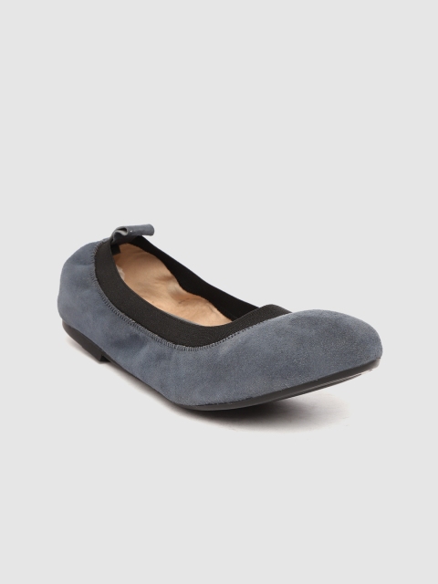 

Carlton London Women Navy Blue Solid Leather Ballerinas