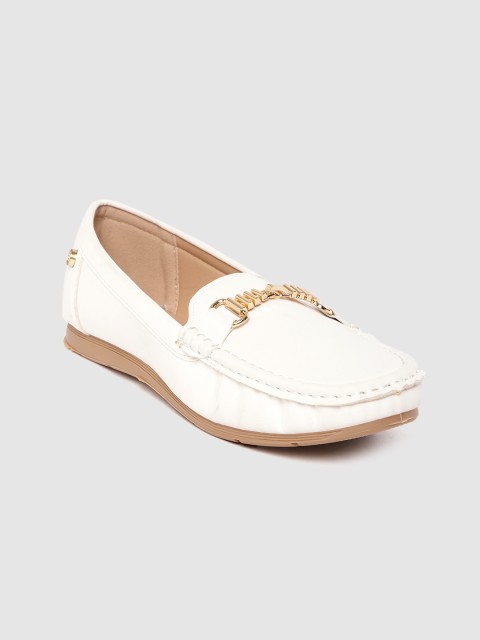 

Carlton London Women White Horsebit Loafers