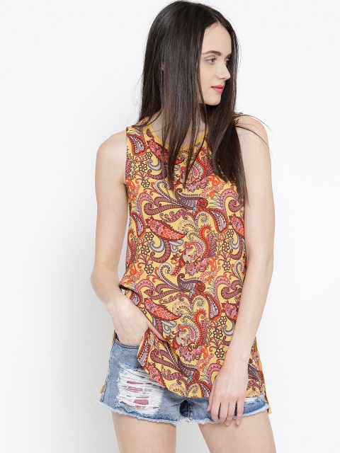 

Vero Moda Yellow & Red Paisley Print Top