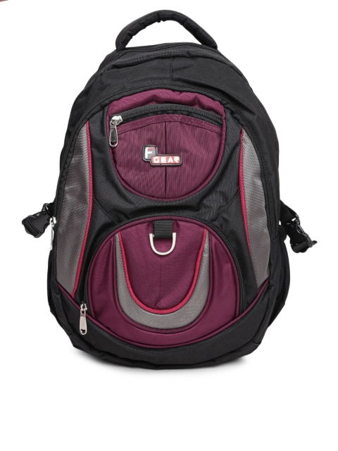

F Gear Unisex Black & Burgundy Axe Backpack