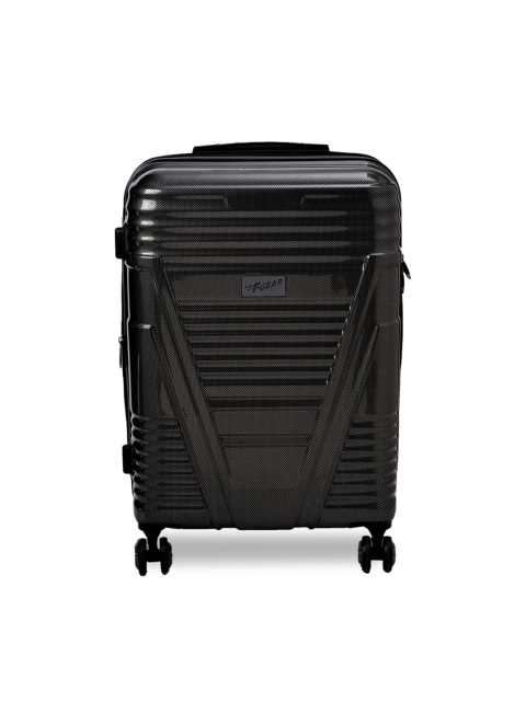 

F Gear Unisex Black Textured Hard-Sided Valkyrie Medium Trolley Suitcase