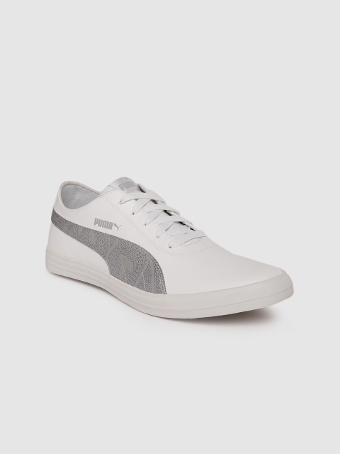 

Puma Women White Silver-Toned Cayden Colourblocked Sneakers