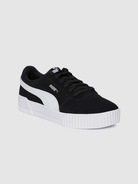 

Puma Women Black & White Colourblocked Carina Sneakers