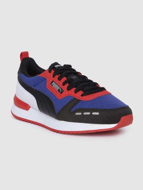 

Puma Unisex Blue & Black Colourblocked R78 Sneakers