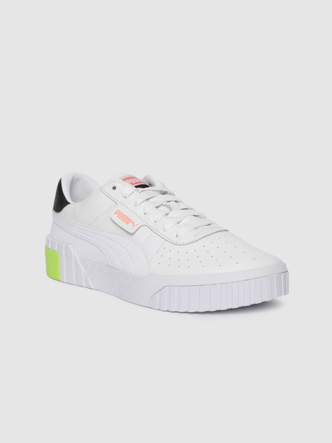 

Puma Women White Cali Leather Sneakers