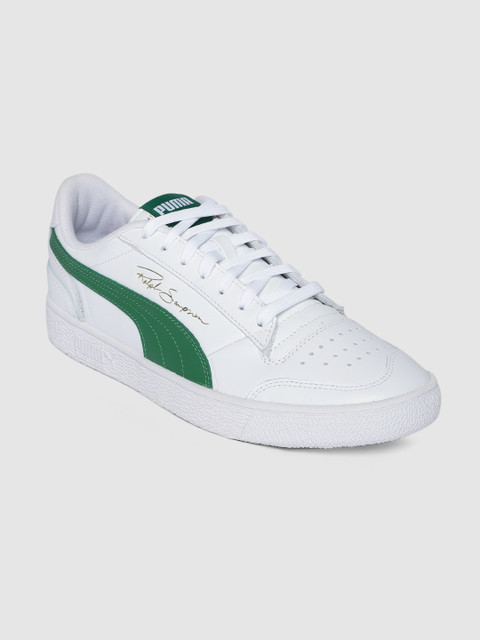 

Puma Unisex White & Green Colourblocked Ralph Sampson Sneakers