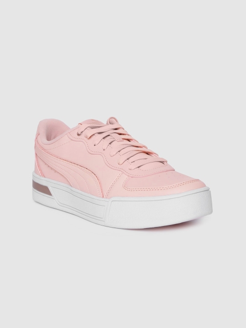 

Puma Women Peach-Coloured Skye Metallic Sneakers