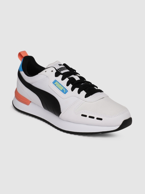 

Puma Unisex White R78 Neon Sneakers