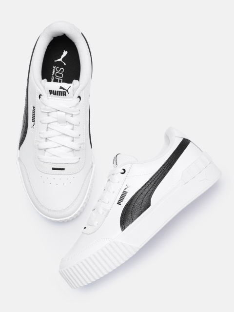

Puma Women White Solid Carina Lift Sneakers