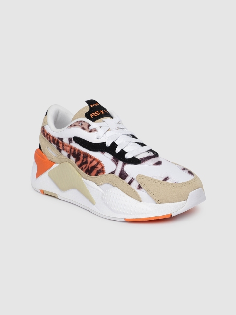 

Puma Women Beige & White Colourblocked RS-X W.Cats Sneakers