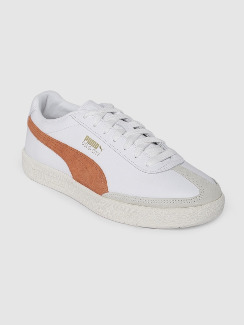 

Puma Unisex White Oslo-City PRM Leather Sneakers