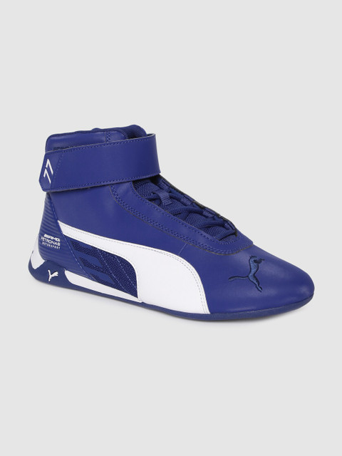

PUMA Motorsport Men Blue Solid MAPM R-Cat Mid-Top Sneakers