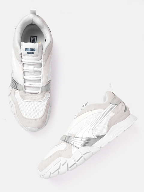 

Puma Women Off-White Woven Design Kyron Wild Beast Sneakers