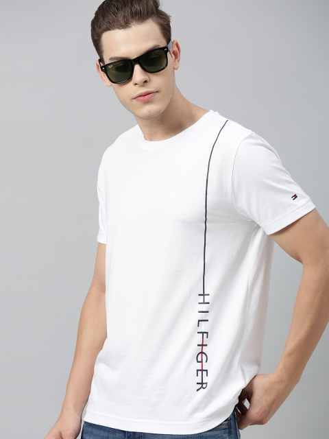 

Tommy Hilfiger Men White Printed Round Neck Organic Cotton T-shirt