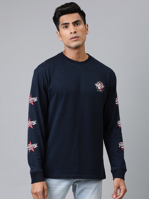 

Tommy Hilfiger Men Navy Blue Back Printed Round Neck T-shirt