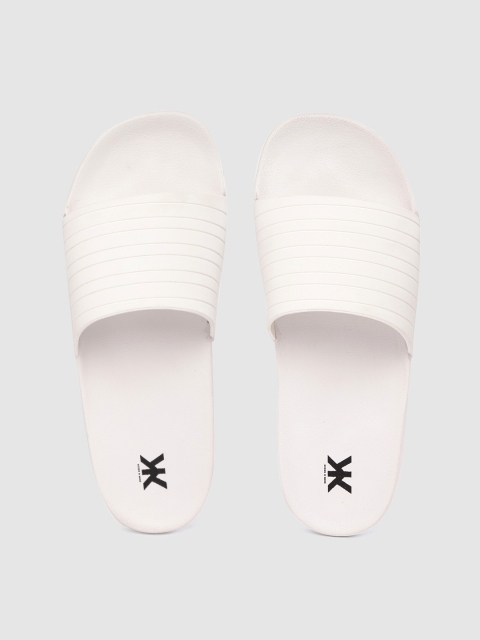 

Kook N Keech Men White Striped Sliders
