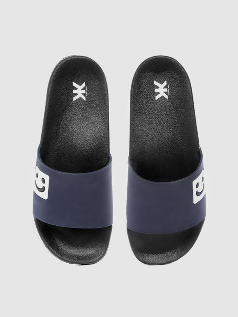 

Kook N Keech Men Navy Blue & Black Solid Sliders