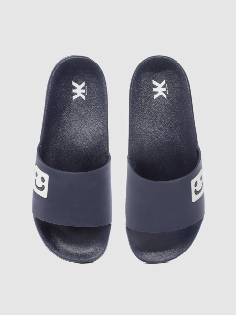 

Kook N Keech Men Navy Blue Solid Sliders