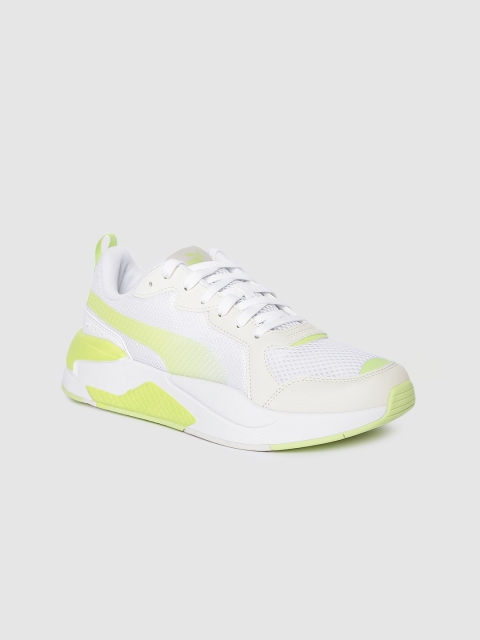 

Puma Women White & Yellow Colourblocked X-Ray Fantastic Sneakers