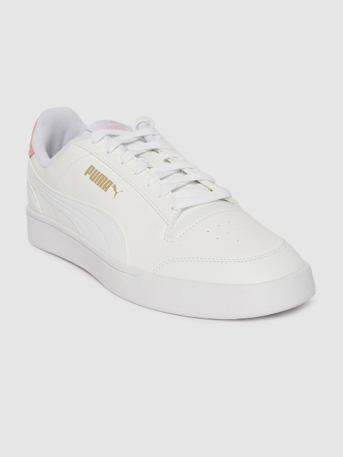 

Puma Unisex White Shuffle Sneakers