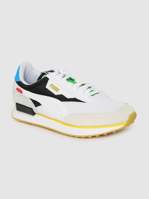 

Puma Unisex White & Black Colourblocked Future Rider WH Sneakers