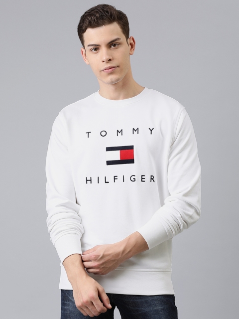 

Tommy Hilfiger Men White Embroidered Sweatshirt