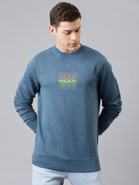 

Tommy Hilfiger Men Blue Printed Sweatshirt