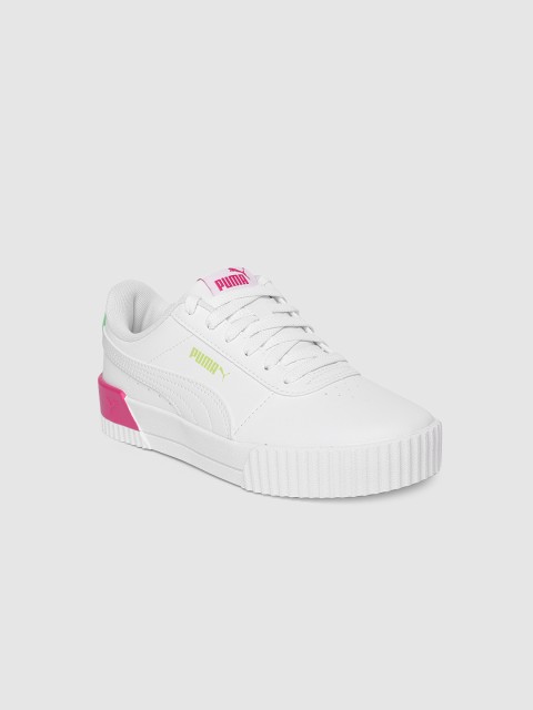 

Puma Girls White Solid Carina Vivid Jr SoftFoam+ Sneakers