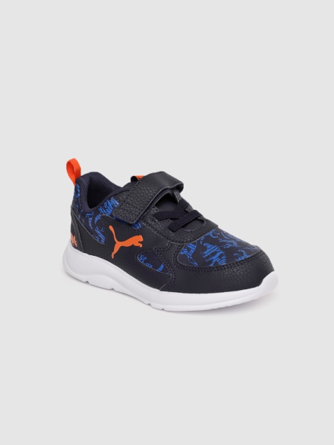 Puma Boys Navy Blue Fun Racer Archeo AC PS Sneakers