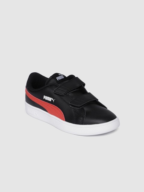 

Puma Boys Black Colourblocked Smash Sneakers