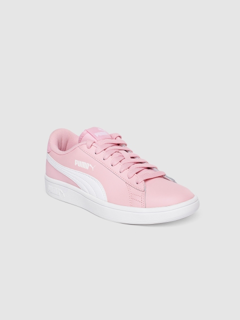 

Puma Boys Pink Smash v2 Jr Leather Sneakers
