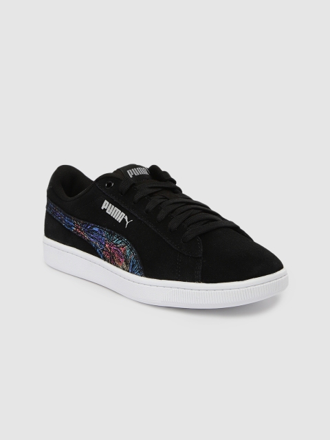 

Puma Girls Black Solid Vikky Sneakers