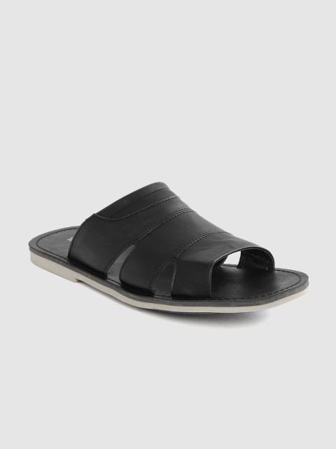 

Roadster Men Black Solid Comfort Sandals