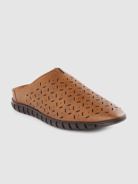 

Roadster Men Brown Laser Cuts Mules