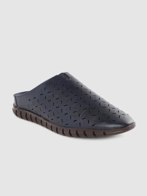 

Roadster Men Navy Blue Laser Cuts Mules