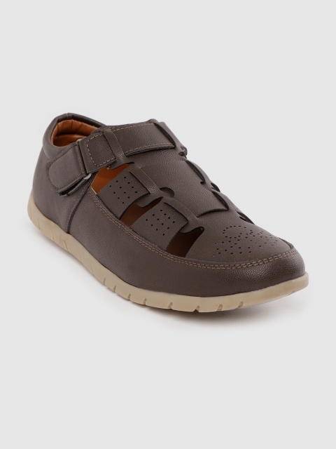 

Roadster Men Coffee Brown Perforated Shoe-Style Sandals