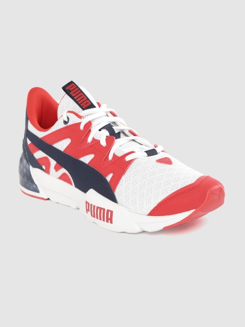 

Puma Men White & Red Colourblocked Cell Pharos Running Shoes