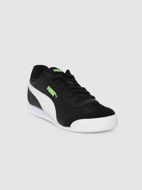 

Puma Boys Black Turino Solid Sneakers