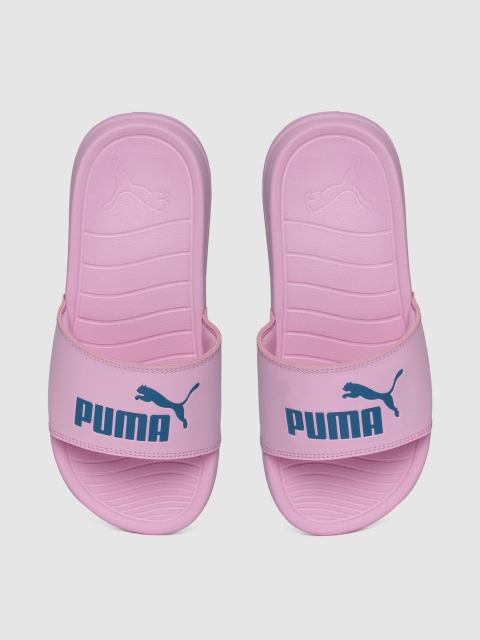 

Puma Boys Pink & Blue Printed Popcat 20 Jr Sliders