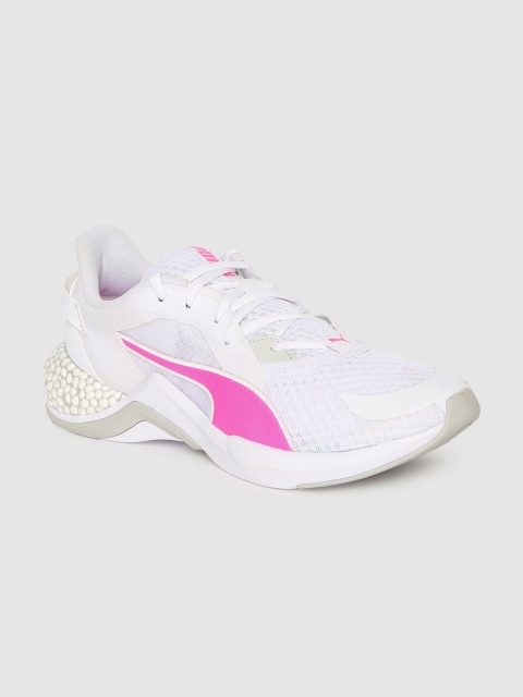 

Puma Women White & Pink Hybrid NX Ozone Running Shoes