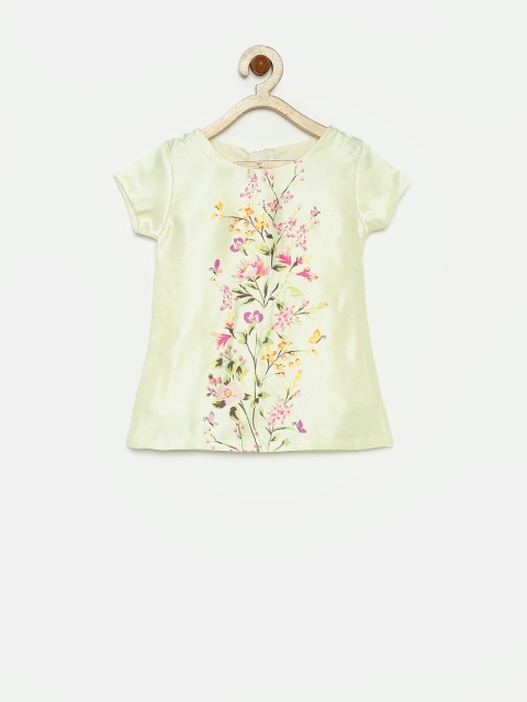 

Gini & Jony Girls Cream-Coloured Printed A-Line Dress