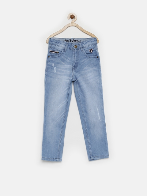 

Gini & Jony Boys Light Blue Washed Stretchable Jeans