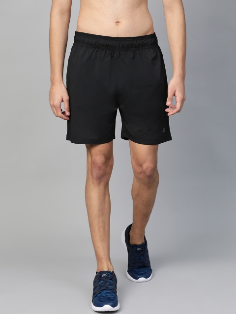 

HRX by Hrithik Roshan Men Black Rapid Dry Solid Regular Fit Running Shorts