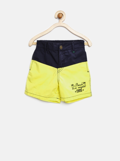 

Palm Tree by Gini & Jony Boys Yellow & Navy Shorts