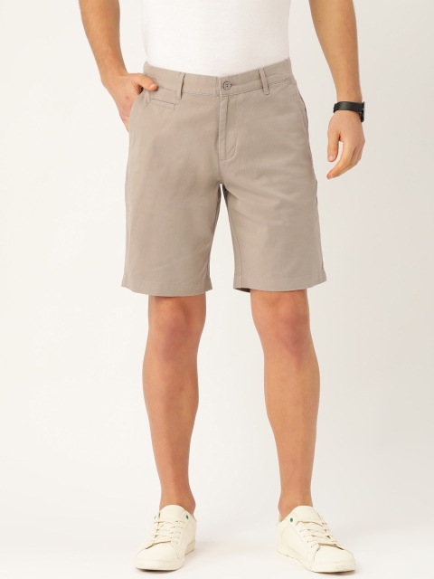 

INVICTUS Men Grey Solid Anti Microbial Chino Shorts