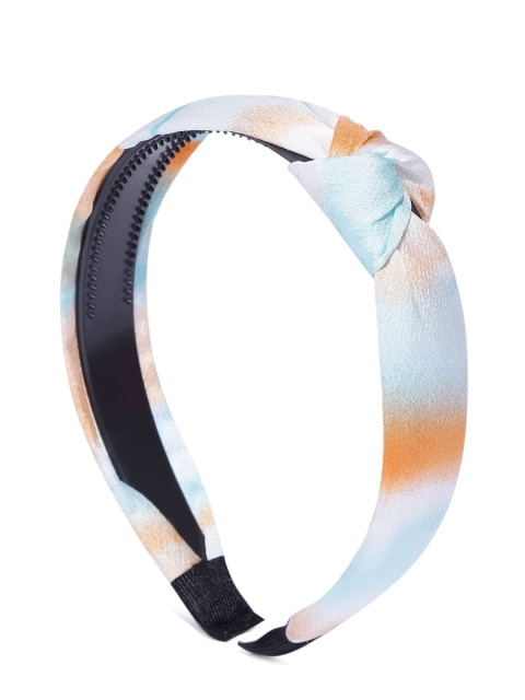 

Blueberry Women Green & Orange Dyed Knot Detail Handcrafted Hairband